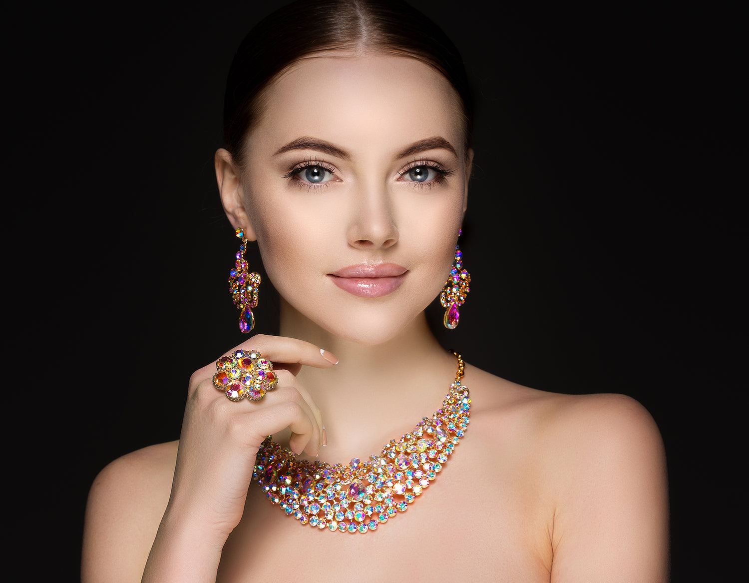 Wedding & Engagement Necklace Set